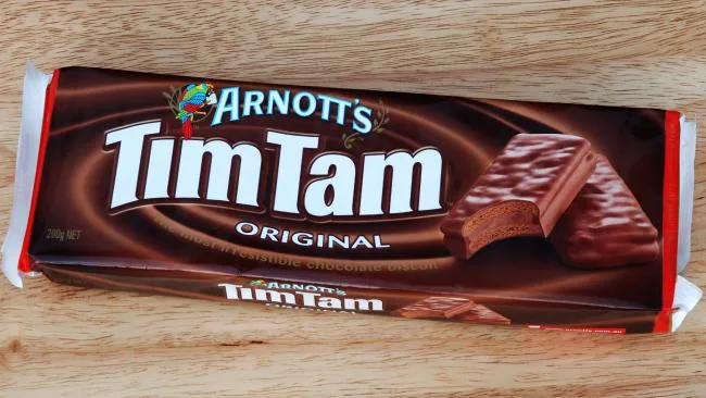 A packet of Tim Tams as an Australian gift
