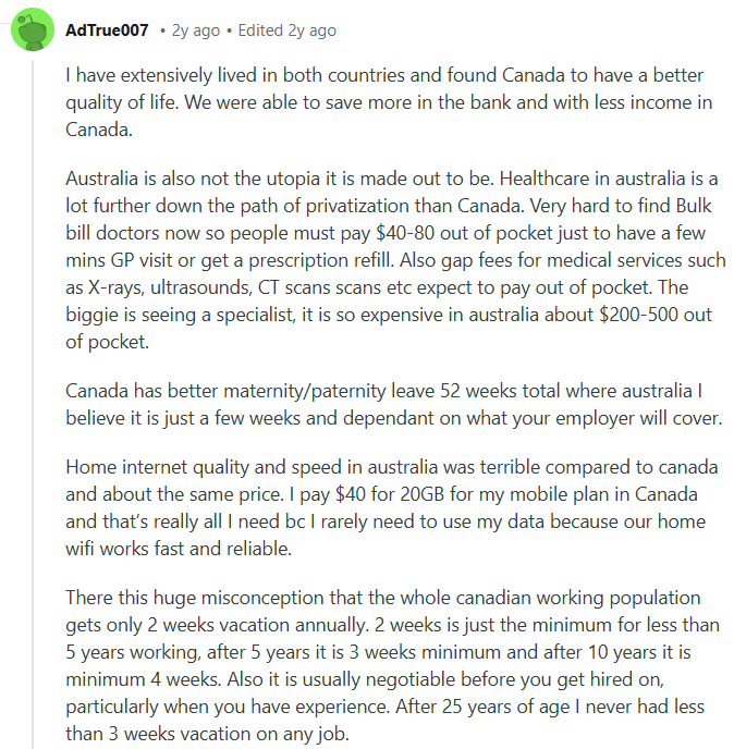 A Look at Healthcare and Quality of Life Canada