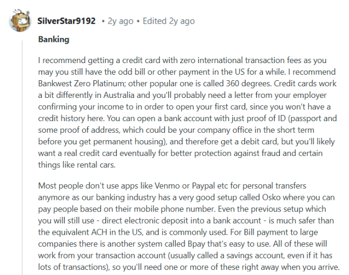 Moving to Australia - Finance