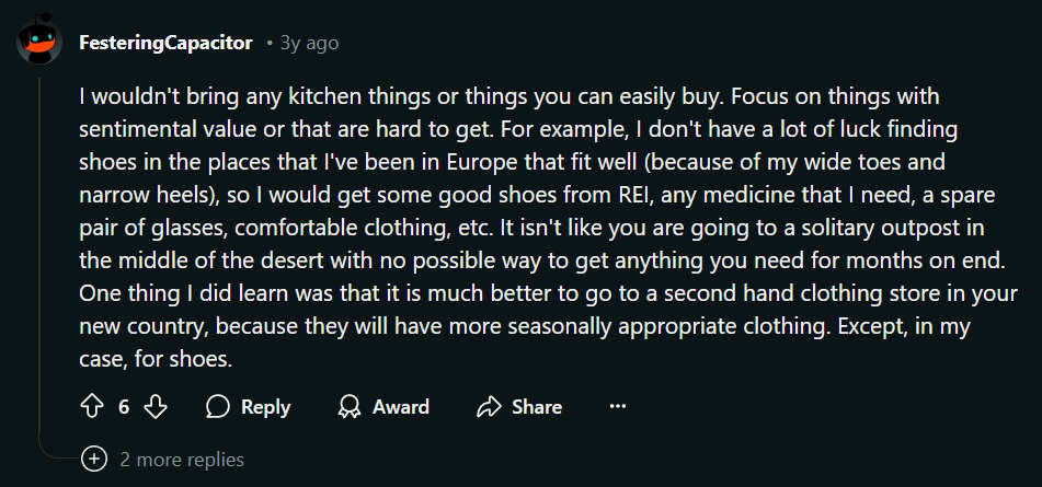 What Did You Forget to Pack Before Moving Overseas
